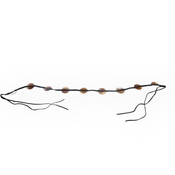 Womens Plus Size Leather Disc Tie Fashion Belt - Picture 2 of 5